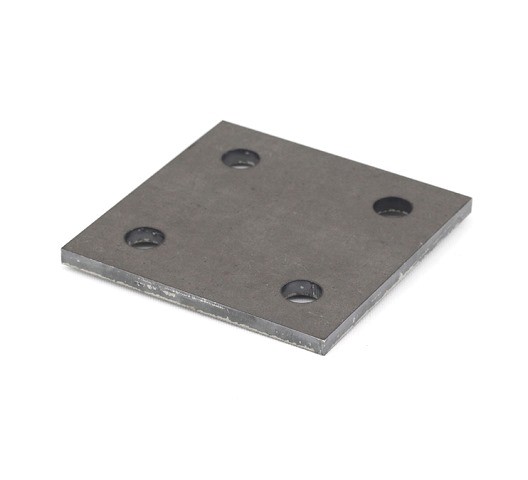 Stahl Stahlzuschnitt Platte Ankerplatte Blechplatte 2mm S235 gelocht  Quadratplatte Fussplatte Stahlplatte gelocht